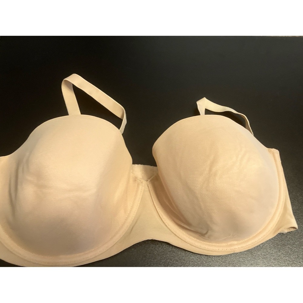 Auden Strapless Bra Women 38DD Beige Like New Lightly Lined Underwire C1110
